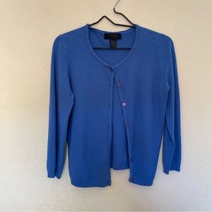 Vintage express blue button up sweater